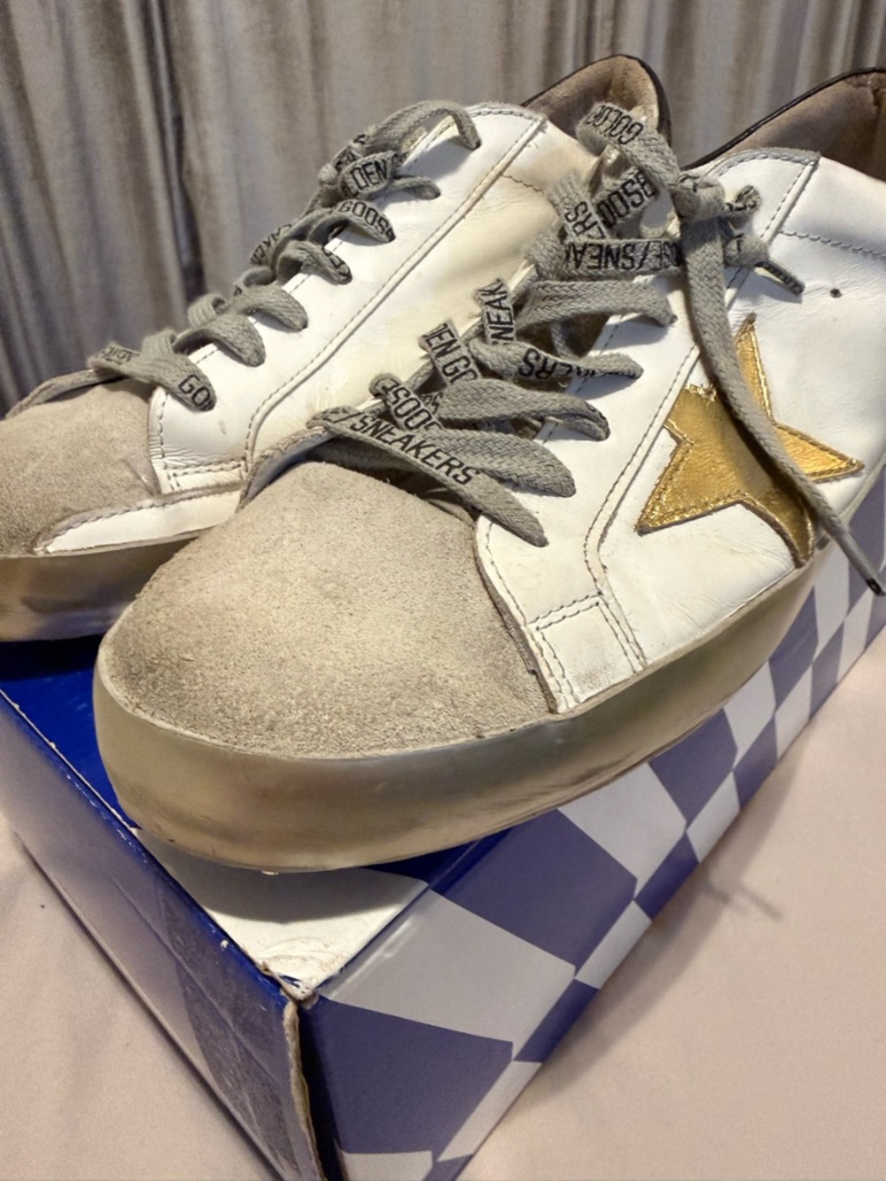 Golden Goose White Gold Star Low-Top Sneakers Size 44 - Picture 10 of 16